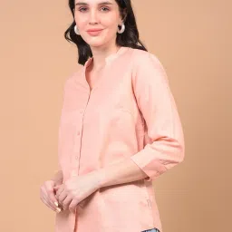 Crimsoune Club Peach Blended Solid Shirt image 4