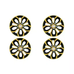 Auto Pearl Car Golden Black Wheel Cover Caps 381 mm(15 Inch) Press Type Fitting Compatible with Ignis-picture-35