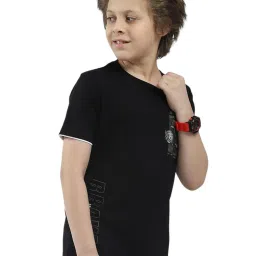 Monte Carlo Boys Black Printed T-Shirt image 4