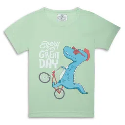 Vimal Jonney Kids Green & Yellow Printed T-Shirt (Pack of 2) image 4