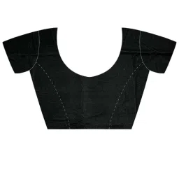 Saree Mall Teal blue Net Embellished Saree with Blouse Piece image 4