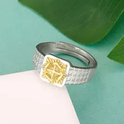 GIVA 925 Sterling Silver Bi-Color Ring for Men-image-50
