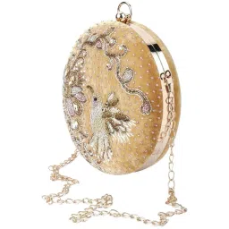 Odette Yellow Embellished Sling Handbag image 4