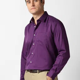 Van Heusen Men Solid Spread Collar Pure Cotton Formal Shirt image 3