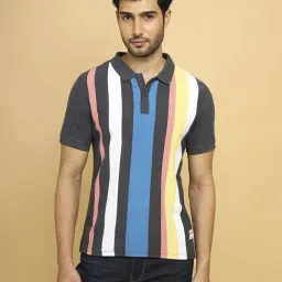 Wrangler Multi Cotton Regular Fit Striped Polo T-Shirt-image-0