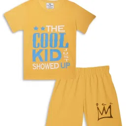 Vimal Jonney Kids Red & Yellow Printed T-Shirt Set image 4