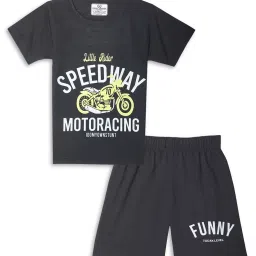 Vimal Jonney Kids Pink & Black Printed T-Shirt Set image 4