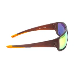 Irus Red Wraparound Sunglasses For Men image 4