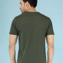 NOBLE HUSTLE Typography Printed Round Neck Cotton T-shirt image 2