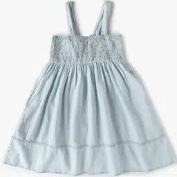 GAP Girls Blue Cotton Solid Dress-picture-48