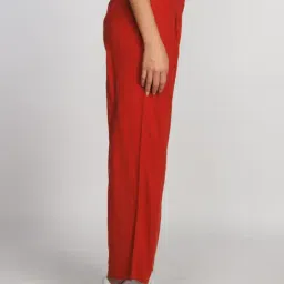 Zink London Rust Regular Fit High Rise Trousers image 3