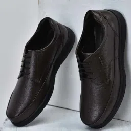 Woodland Men's Brown Derby Shoes-image-10