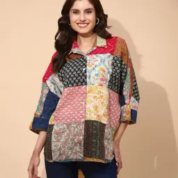 Global Republic Multicolor Cotton Floral Print Shirt-image-68