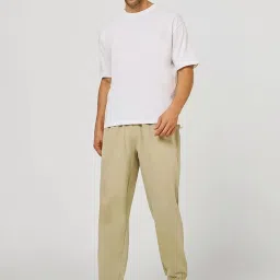 Styli Beige Relaxed Fit Cotton Joggers image 4