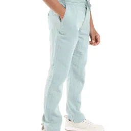 Rare Ones Boys Turquoise Cotton Trousers image 4