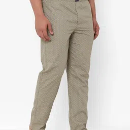 Urban Scottish Beige Regular Fit Printed Lounge Pants image 4