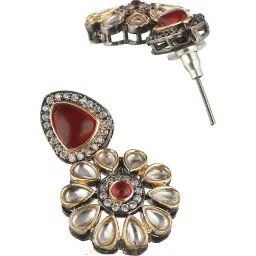 Saraf RS Jewellery Gold-Plated & Multi Stone Pearl Beaded Choker Jewellery Set image 4