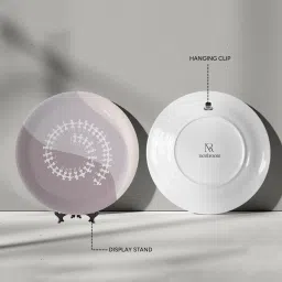 Nestroots Modern Warli Floral Multicolor Porcelain Wall Plate image 4