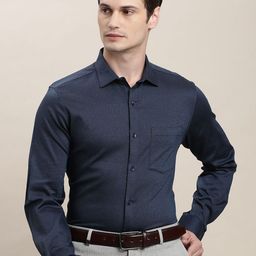Turtle Classic Micro Ditsy Self Design Pure Cotton Regular Fit Formal Shirt-picture-1