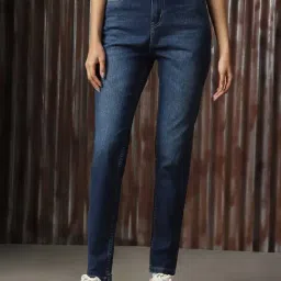 High Star Blue Cotton High Rise Jeans-picture-42