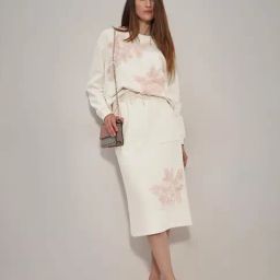 Vero Moda White Cotton Straight Fit Skirts-image-84