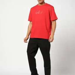 GAP Red Cotton Regular Fit Printed T-Shirt image 4