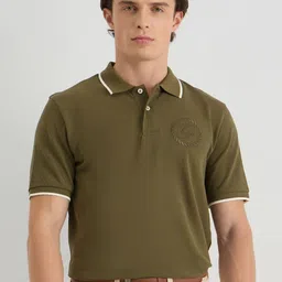 GANT Men Solid Polo Collar Cotton T-shirt-picture-30