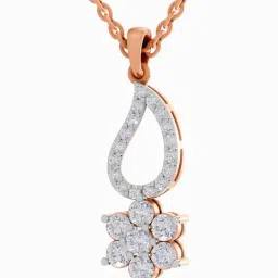 Sparkles 14k (585) Rose Gold Lab Grown Diamond Pendant image 3