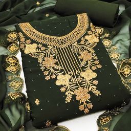 LeeliPeeri Designer Floral Embroidered Beads And Stones Unstitched Dress Material-picture-35