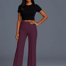 SWADESI STUFF Women Relaxed Regular Fit High-Rise Easy Wash Parallel Trouser-picture-20