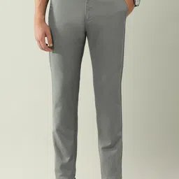 AD By Arvind Men Solid Slim Fit Chinos Trousers-picture-18