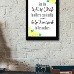 TIED RIBBONS Black & Cream Coloured Solid Inspirational Typographic Wall Art image 1