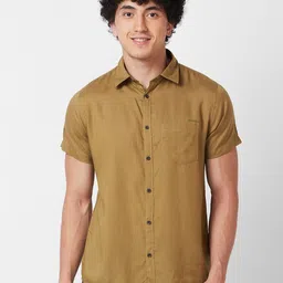 SPYKAR Spread Collar Cotton Casual Shirt-image-63