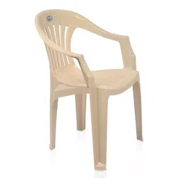 Nilkamal CHR 2101 Plastic Monobloc with Arm Chair, Marble Beige image 4