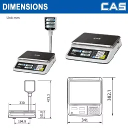 CAS PR11 Pole 30 30 Kg Digital Weighing Scale image 2