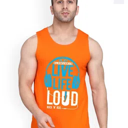 SLOWLORIS Pack Of 2 Printed Gym Vests SL26 COMBO (LOUD ORANGE) (CHS WHITE)-picture-23