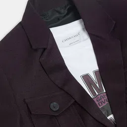 CHARCHIT Boys Notched Lapel Blazer With T-Shirt image 4