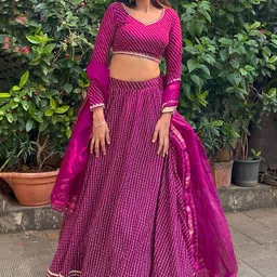 FABPIXEL Printed Semi-Stitched Lehenga & Unstitched Blouse With Dupatta-picture-14