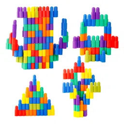 Fiddlerz Bullet Building Blocks Stem Blocks Smart Puzzle Games Multicolour - 45 pieces image 1