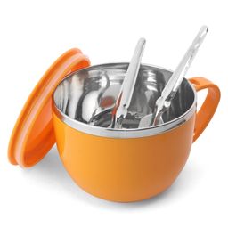 fab n funky Stainless Steel Airtight Bowl with Lid and Spoon & Fork| Easy to Clean and Maintain| Dishwasher Safe| Boys and Girls| Encourages Self Feeding| Anti-Burn Plastic Layer - 500 ml-picture-42