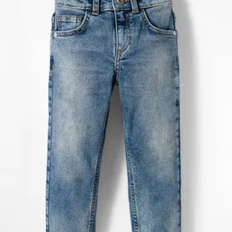 UCB Woven Full Length Solid Colour Jeans - Blue-picture-12