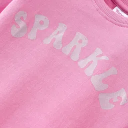 Tango Single Jersey Full Sleeves Top with Text Print & Frill Detailing - Pink image 3