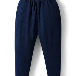 Babyhug Knit Full Sleeves Pullover Sweater & Pant Set with Fair Isle Design - Navy Blue image 4