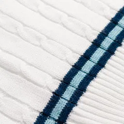 Pine Active Knit Sleeveless Woolen Sportswear Sweater With Cable Knit Design - White image 4