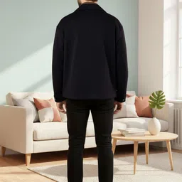 Mast & Harbour Men Spread Collar Solid Bomber Jacket image 2