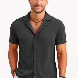 Colorchakra Textured Corduroy Short Sleeves Casual Shirt-picture-39