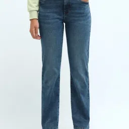 U.S. POLO ASSN. Blue Cotton High Rise Jeans-picture-29