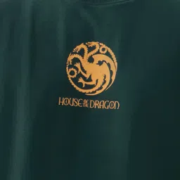 The Souled Store Green Loose Fit House Of Dragon Print Oversized T-Shirt image 4