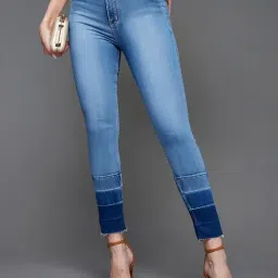 Miss Chase Blue Denim Skinny Fit High Rise Jeans-picture-35