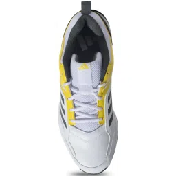 adidas Men's Cri Rise V2 M White & Yellow Cricket Shoes image 4